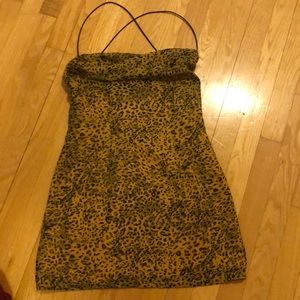 Tigermist print summer dress XS